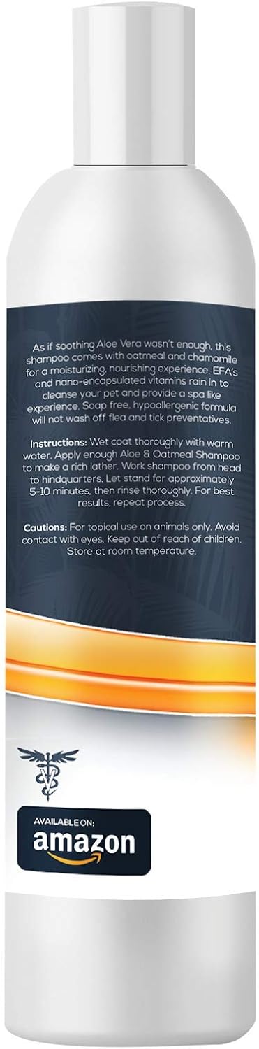 Jungle Pet Aloe Oatmeal Shampoo for Dogs - Sensitive Skin Dog Shampoo Oatmeal - Natural Dog Shampoo Sensitive Skin - Hypoallergenic Pina Colada Do...