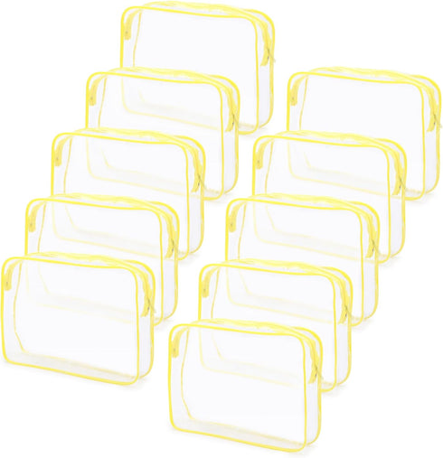 Tbestmax 10 Pack Clear Cosmetic Bags Makeup Bags Portable Waterproof TSA Approved Travel Toiletry Bags Organizer...