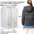 Hanging Garment Bags for Closet Storage Large Hanging Garment Clothes Cover Clothing Storage Bag with Magic Tape and Zipper Translucent Closet Clo...