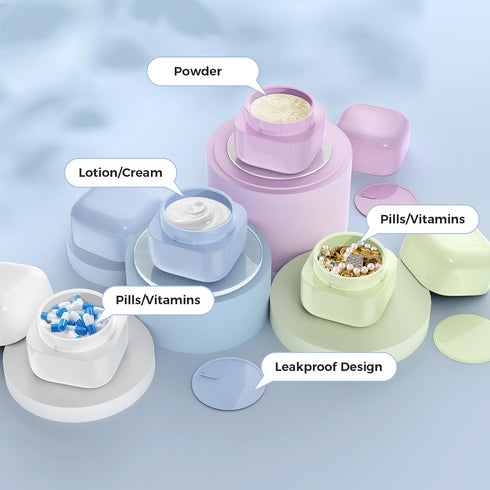 Travel Containers for Toiletries,TSA Approved 1.7oz Travel Size Containers, Leak-proof Travel Essentials with Lid for Cosmetic Face Hand Body Crea...