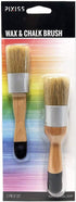 Chalk Furniture Paint Brushes for Furniture Painting, Milk Paint, Wax, Stencil Brushes, Home Furniture Paint - 2 Piece Round Chalked Paint Brushes...