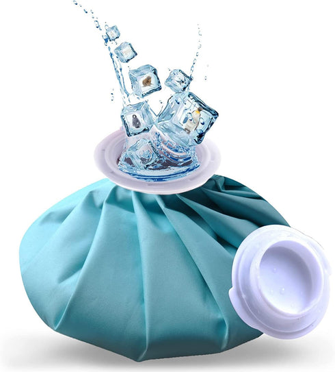 Ice Pack for Injuries Reusable, Ice Bag Reusable 9" Hot Water Bag for Hot & Cold Therapy, No-Leak Elastic Ice Bag for Pain Relief, Menstruation Pa...
