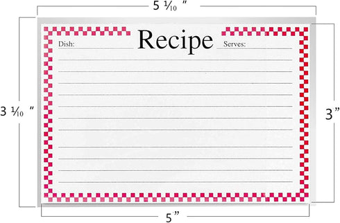 3x5 Recipe Card Protectors,100 Count,Recipe Card Covers,Index Card Sleeve...