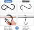 12 Pack S Hooks for Hanging, 3.5 inch Safety Buckle Design Heavy Duty Metal Black S Hooks for Hanging Plants, Pots, Pans, Cups, Clothes, Towels, B...