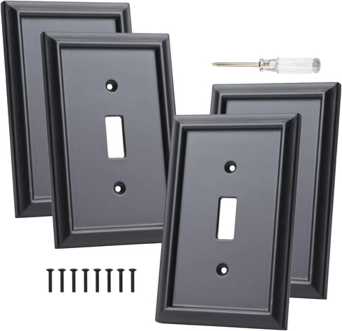 Wall Plates Decorative Outlet Covers Electrical Switch Plates Light Switch Cover - Bamboo Fiber Material Standard Size Wall Plates of various 13 s...