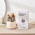 Makeup Brush Holder Organizer with Lid 360 Rotating Dustproof Makeup Brushes Organizer for Vanity (Blush Pink)...