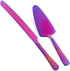 Purple Cake Cutter Set, Stainless Steel Cake Cutting Utensils Include 13-inch Cake Knife and 9.3-inch Cake Server for Weddings, Birthdays, and Ann...