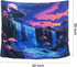 Algasan Blacklight Mushroom Waterfall Tapestry Black Light Nature Tapestry Landscape Tapestry Forest Starry Night Fantasy Wall Hanging Tapestries ...