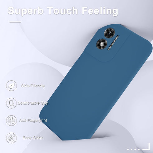 for Motorola Moto G Play 2024 Case, Silicone Phone Case with 1 Screen Protector, Soft Anti-Scratch Microfiber Lining, Full Body Shockproof Slim Co...