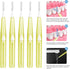 60PCS Oral Dental Hygiene Brush Tooth Cleaning Tool Soft Toothpick Interdental Brush Push-Pull Type Tooth Flossing Head for Braces...