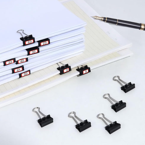 60 Pcs Small Binder Clips 3/4 Inch Length, Black Small Paper Clips for Office, Standard SIze...