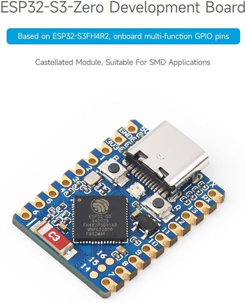Waveshare ESP32-S3 Mini Development Board, Based On ESP32-S3FH4R2 Dual-Core Processor, 240MHz Running Frequency, 2.4GHz Wi-Fi & Bluetooth 5...