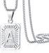 Trendsmax Initial Letter Pendant Necklace Mens Womens Capital Letter White Gold Plated A Z Stainless Steel Box Chain 22inch...