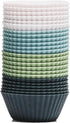 The Silicone Kitchen Reusable Mini Silicone Baking Cup, Non-Toxic, BPA Free, Dishwasher Safe, Mini, 24 Pack, White Blue Green...