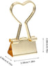 10pcs Heart Shape Binder Clips Gold Metal Binder Clips with Heart Shaped Handle Cute Paper Clamps Paperclips Bookmarks Invoice Bill Clip for Offic...