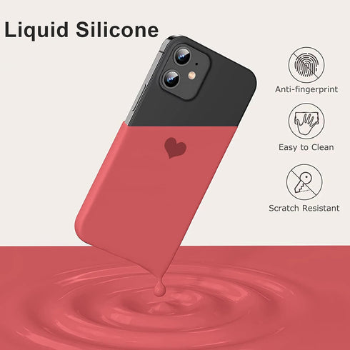 iPhone 11 Case, Phone Case iPhone 11, Slim Thin Cute Heart Silicone Design Shockproof Protective Soft Bumper Drop Protection Girls Women Boys Men ...
