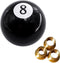 HiSport Black 8 Ball Gear Shift Knob, Round Shifter Knobs Black Billiard 8 Style Universal 4 5 6 Speed with 3 Adapters for Manual Car (M 8 * 1.25,...