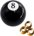 HiSport Black 8 Ball Gear Shift Knob, Round Shifter Knobs Black Billiard 8 Style Universal 4 5 6 Speed with 3 Adapters for Manual Car (M 8 * 1.25,...