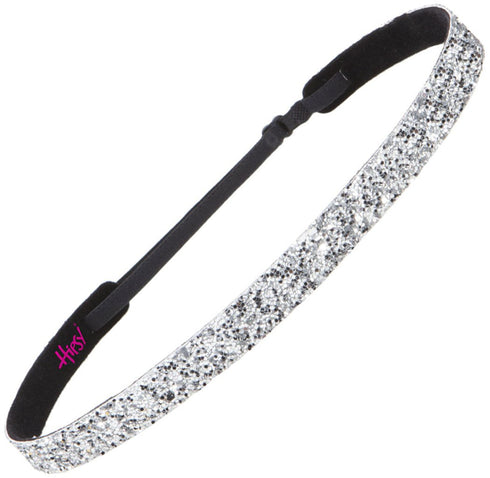 Hipsy Women's Adjustable NO SLIP Bling Glitter Headband Mixed Pack (Red/Silver/Navy)...