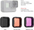 3-Pack Camera Lens Filter Set for GoPro Hero 5/6/7 Black/Hero (2018) Cameras, ND Filter(ND8 Filter) Dive Filters(Light Red Filter and Magenta Filt...