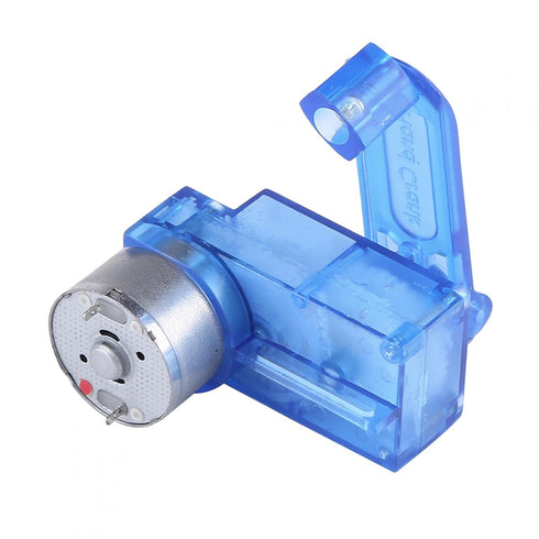 Blue Transparent Hand Crank Generator for 3-6V Small Motor, Lighting Led Lamp Beads Mini Dynamotor Fan Model Toy Accessories DIY Educational Physi...