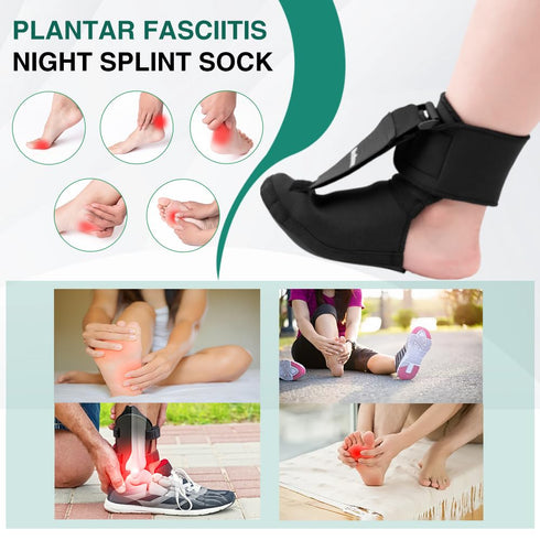 Plantar Fasciitis Night Splint Sock - Soft Plantar Fascia Brace for Sleeping, Achilles Tendonitis, Foot Drop, Heel Pain - Plantar Fasciitis Relief...