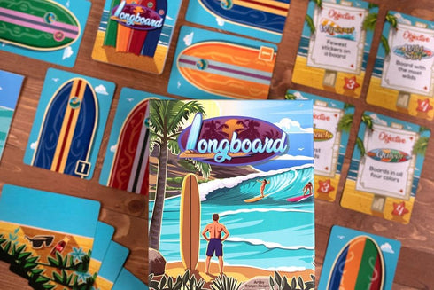 Longboard, Build Surfboards on The Beach in This Card Game for 2 to 4 Players by Reiner Knizia - 25th Century Games...