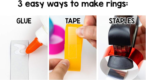 Mighty Bright Paper Chain Strips 1"X8" 180/Pkg-Assorted Colors...