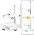 4 Pcs Adjustable Metal Arm Display Stand Easel with Acrylic Base Rock Display Easel Holder Acrylic Easel Crystal Display Stand Clear Plate Stand f...