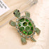 2Pcs Sparkly Rhinestone Turtle Brooch Charming Pink Green Accessory for Everyday Elegance Brooch Pin Accessories...