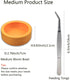 2 Pack Worm Dish Reptile Food Bowl Bearded Dragon Ceramic Bowl with Feeding Tongs (Yellow-Medium)...