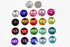 25mm Pink Hot H114 Flat Back Round Acrylic Rhinestones Plastic Circle Gems for Costume Making Cosplay Jewels Pro Grade Embelishments - 20 Pieces (...