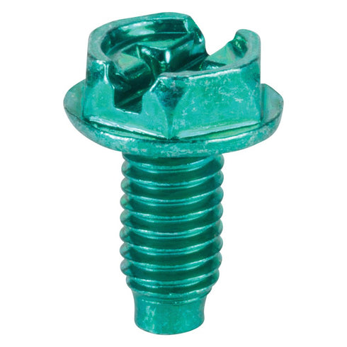 NSI GSH Solid Wire Grounding Hex Head Screw, Green, Pack of 100...