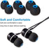 Earbud Tips Soft Silicone Earbuds Replacement Tips Fit for in-Ear Headphones(Inner Hole from 3.8mm - 4.2mm Earphones) 9 Pairs S/M/L......