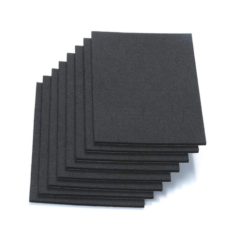 6" X 8" X 1/5" Thick Heavy Duty Felt Sheets - 8 Sheets (Black)...
