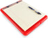 Super Z Outlet Slim Plastic Nursing RN Style Coaches Clipboard with Open Foldable Storage, Classroom Teacher College Size (9.5" x 13.5") (Red)...