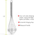 Stainless Steel Ultimate Rapid Balloon Whisk,Manual Eggbeater Hand Egg Mixer Spring Whisk Blender Stirring Beater Cream Frother Flour Stirrer for ...