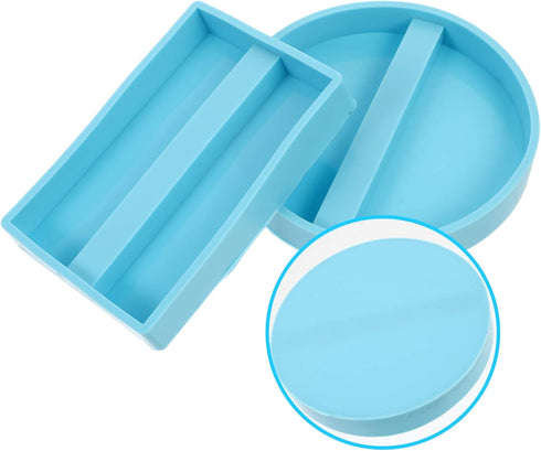 2pcs Business Card Holder Mold Card Storage Silicone Epoxy Resin Mold for DIY Craft Making Soap Candle Office Study Storage Organizer Style A...