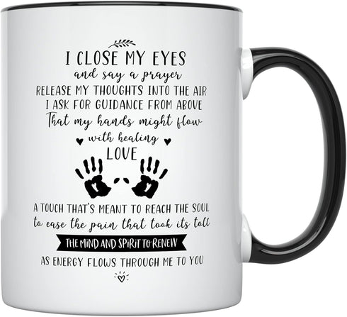 YouNique Designs Massage Therapist Coffee Mug, 11 Ounces, Masseuse Gifts, Massage Therapist Gifts For Women (Black Handle)...