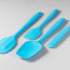 4 Piece Silicone Spatula Set, Flexible Heat Resistant Non-scratch Baking Cooking Rubber Spatulas with Stainless Steel Core, Blue...