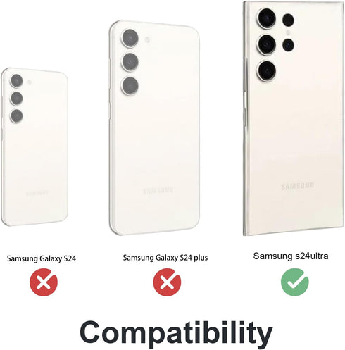 for Samsung Galaxy S24 Ultra Case 2024 Metal Hard Armor Phone Case para with Screen Protection and Slide Camera Cover Heavy Duty Military Grade [N...