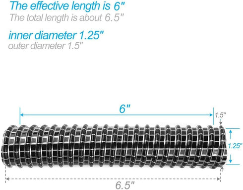 AMSTD Fuoequl Motorized Lower Nozzle Hose, 6" x 1.25" ID, for Shark Rocket HV300, HV302, HV320, HV321 Vacuum Black...