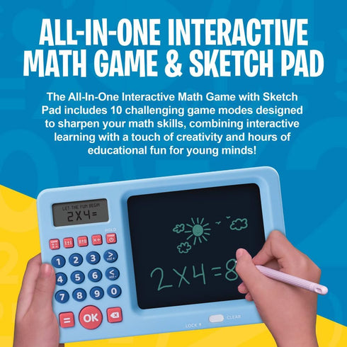 CoolToys Number Genius - Interactive Electronic Math Game with Sketch Pad - Educational Math Learning Games for Kids: Addition, Subtraction, Multi...