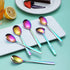 Berglander Rainbow Teaspoon, Stainless Steel Tea Spoon Dessert Spoon With Titanium Colorful Plating 6.5 Inches Pack of 6...