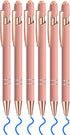 6 Pcs Blue Ink Ballpoint Pen with Stylus Tip 2 in 1 Ballpoint Pen Metal Pens Stylus Pen for Touch Screens School Office Coworkers (Rose)......