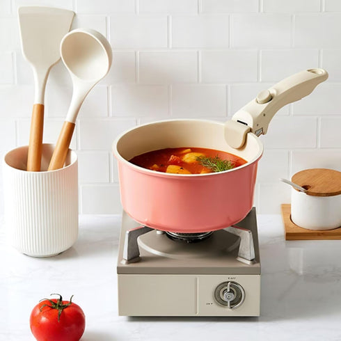 IKTU Removable Handle White,Handle for Detachable Removable Cookware Detachable Removable Pan Handle Universal Pot Handle Replacement Suitable for...