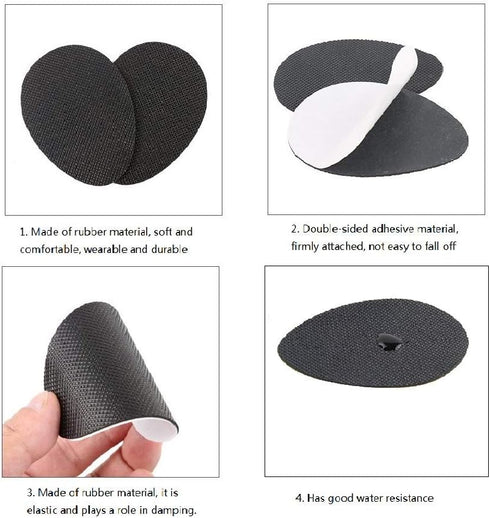 5 Pairs Anti-Slip Shoe Grip Sticker, Self-Adhesive Non-Slip Rubber, No Slip Cushion Sole Protector, for Ladies Shoes, High Heels, Boots, Sandals, ...