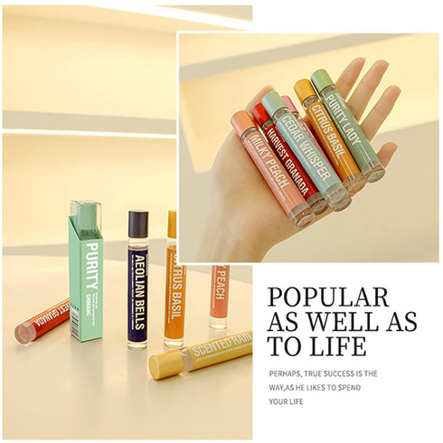 4PCS Women Perfume, Eau de Parfum Perfume Oil Roll-On Perfumes for Women and Men by Fresh Flower Fruit Fragrances, 10 ml / 0.33 fl Oz (Flower Frag...