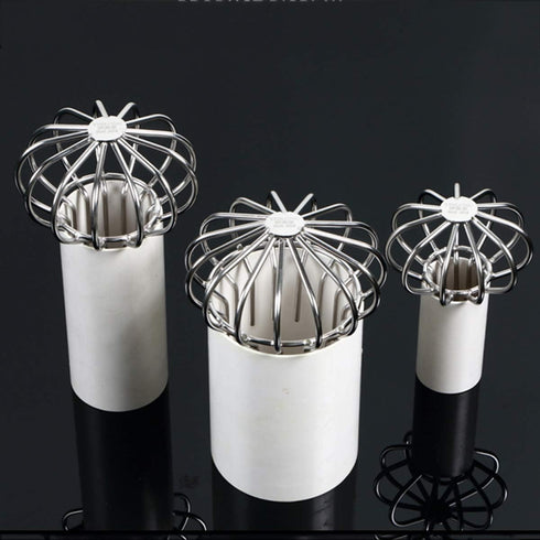 304 Stainless Steel Drain Outdoor Roof Anti-Blocking Line Cap Round Floor Net Cover Drainage Floor Line Leak Gutter Cleaning Tool (4 inch)...