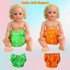 Reborn Baby Dolls Diapers for 17-22 Inch Newborn Baby Doll Diapers Reusable Adjustable Buttons 3-Piece Outfit Accessories...